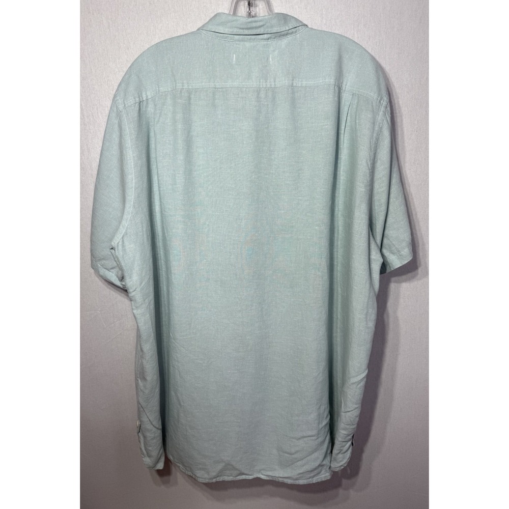 Outerknown Mens 2Xl Hemp Tencel Light Blue Short Sleeve Button Shirt Resort NWT - Picture 2 of 6